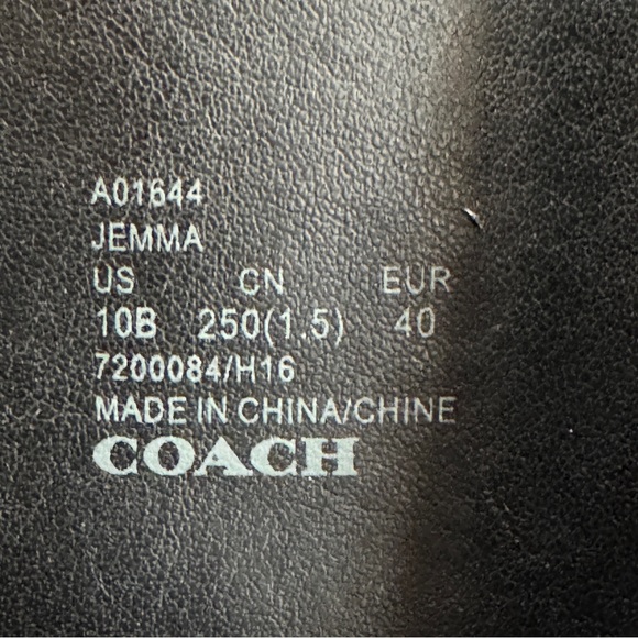 COACH WOMENS BLACK SUEDE JEMMA ANKLE BOOTIES HEEL US 10 EU 40 - Picture 7 of 12